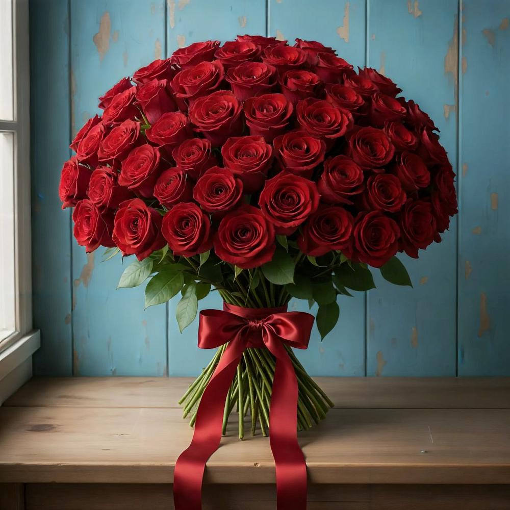 Букет Красные розы Блэк Меджик в Котово Новгородская область