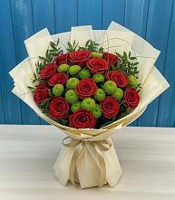 Букет цветов из:  Розы и Хризантемы в Котово Новгородская область