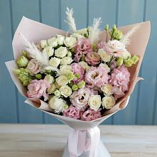 Букет цветов из:  Альстромерии и Розы в Котово Новгородская область